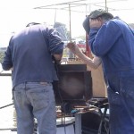 Accubak - gaten dichtlassen