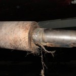 Staalkabel om de schroefas