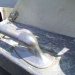 Nu niet meer over de railingsteunen verfen