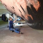 Harm werkt de kale plekjes bij.